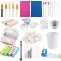 Epoxy-Resin-Tools-Kits-Disposable-Plastic-Transfer-Pipettes-Siliocne-Measuring-Cup-Set-for-UV-Epoxy-Resin